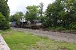 NS 1081 and 8040 take train 27A through Cleversburg Junction PA